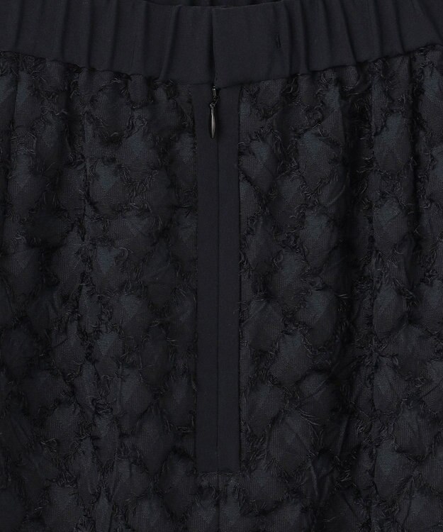 自由区 L 【セットアップ対応】ワッシャーカットジャカード スカート ミッドナイト