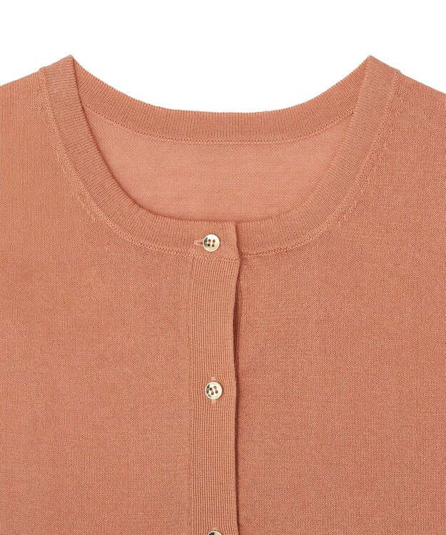 YECCA VECCA 半袖シアーカーディガン Salmon Pink