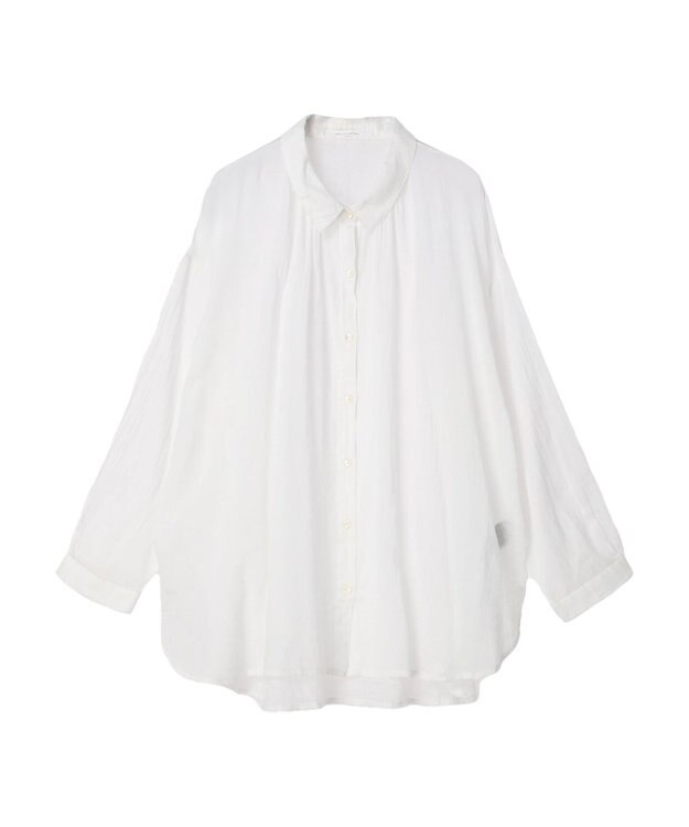 Green Parks インド綿　柔らかボイルシャツ Off White