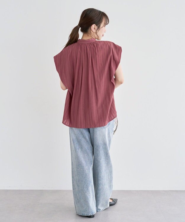 Green Parks ・ＥＬＥＮＣＡＲＥ　ＤＵＥ　ボウタイフレンチブラウス Pink