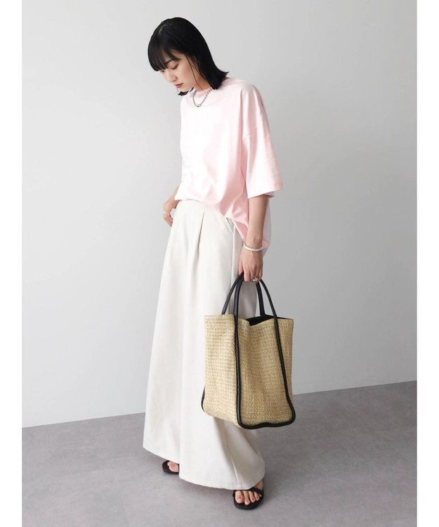 Green Parks 接触冷感裾リブＴシャツ Pink