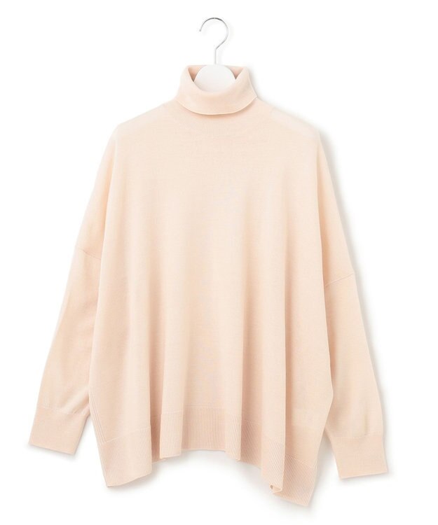 23区 【洗える】ウールブレンド タートルネック ニット ピンク系