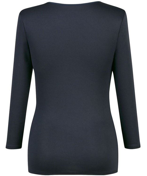 Wing あったかインナー 綿100％(肌側) シルクプロテイン加工 やわらかな肌ざわり 【エアロカプセル】 ネックせまめ 8分袖 長袖 秋 冬 EL2949 ウイング／ワコール コン