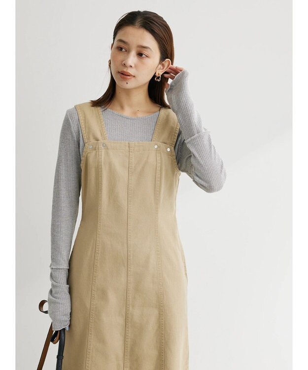 Green Parks ・ＳＵＧＡＲ　ＳＰＯＯＮ　ツイルマーメイドジャンスカ Beige