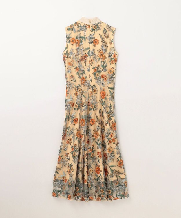 GRACE CONTINENTAL フラワーマーメイドドレス イエロー