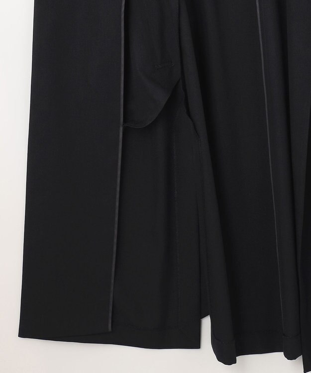 自由区 【接触冷感・速乾・UVカット・撥水・防シワ】リネンライクツイル ロングジレ ネイビー系