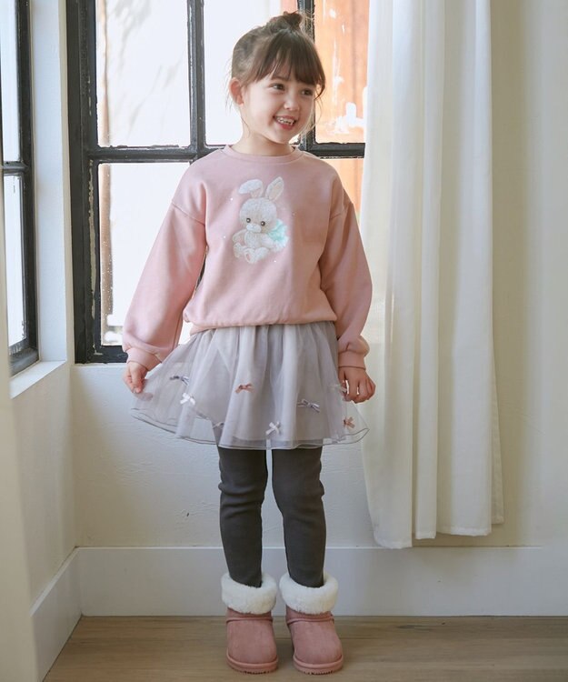 ANY KIDS チュールスカッツ ミルクティー×チャコール