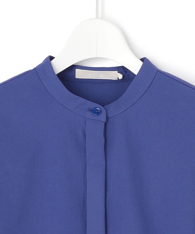 ICB 【先行予約】 ヴィンテージスパンブロード デザインブラウス ロイヤルブルー