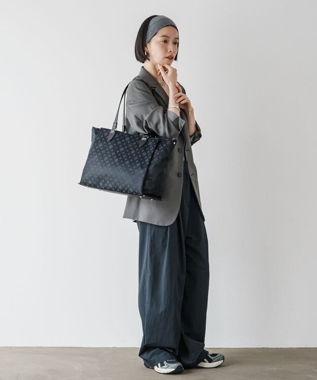 russet ＜15インチPC収納可能＞お仕事トートバッグ(CE-1517) Black/Navy