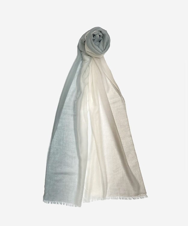ORuKuBET GRADATION CASHMERE STOLE ブルー