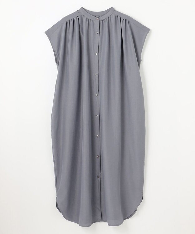 ANY スパンボイル撥水ワンピース グレー