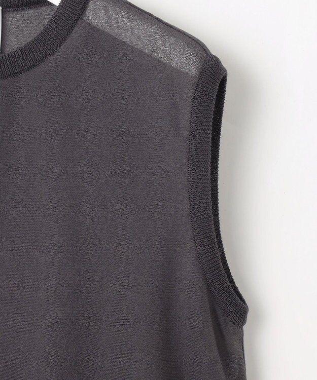 自由区 【カトリエムブーケ】Pure et feminine シアーティアードプルオーバー チャコール