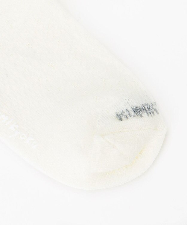 組曲 KIDS 【16~21cm】レース付シルケット ショートソックス アイボリー系