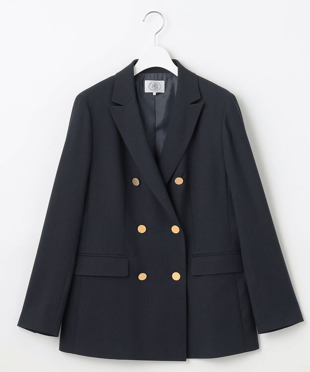 J.PRESS LADIES S 【洗える】50/2 T/Rウォッシャブルギャバ ジャケット ネイビー系