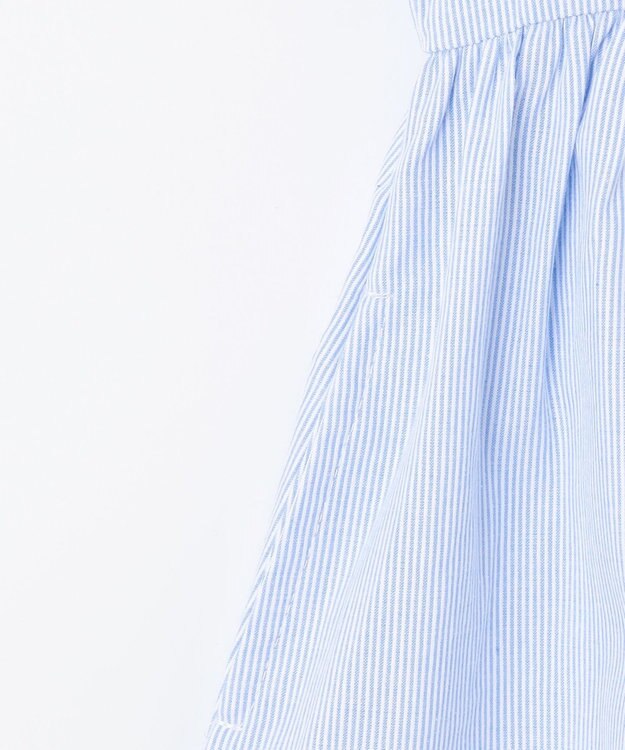 ANY KIDS コードレーン 裾刺繍 ワンピース サックスブルー