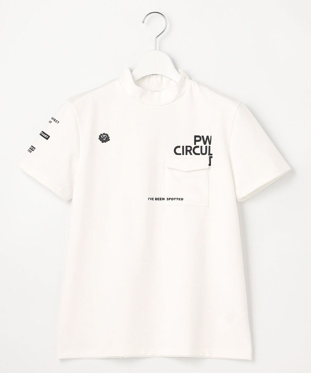 PW CIRCULUS 【WOMEN】【ストレッチ/UVケア】ポケット モックネック シャツ ゴルフウェア レディース ホワイト