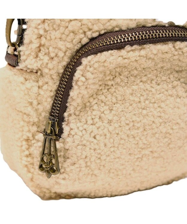 Regalo Felice 【リアルファー / お財布機能付き】ポシェット / REGALO BE(ベージュ)