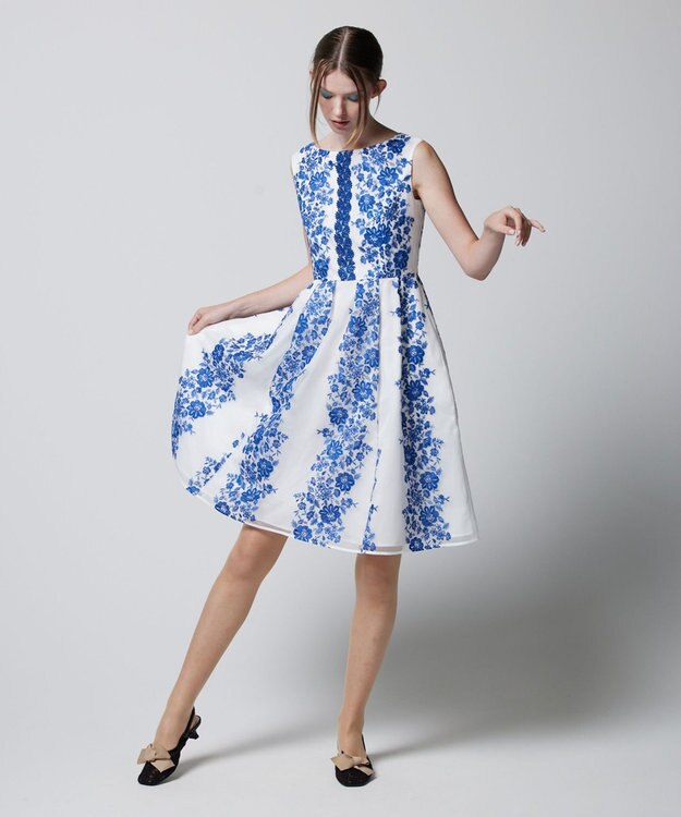 TOCCA 【消臭＆洗える！】HEPATICA GARDEN ドレス ブルー系7