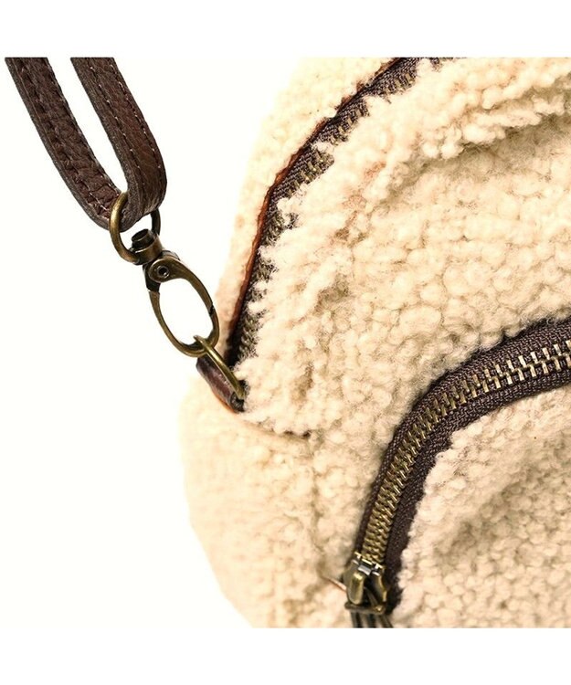 Regalo Felice 【リアルファー / お財布機能付き】ポシェット / REGALO BE(ベージュ)