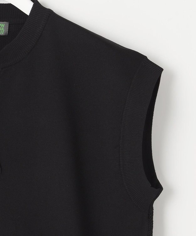 PW CIRCULUS 【MEN】バッグメッシュ ニットベスト ブラック系
