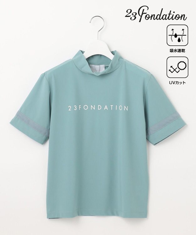 23区GOLF 【23Fondation/WOMEN】ハイテンション モックネック サックスブルー系