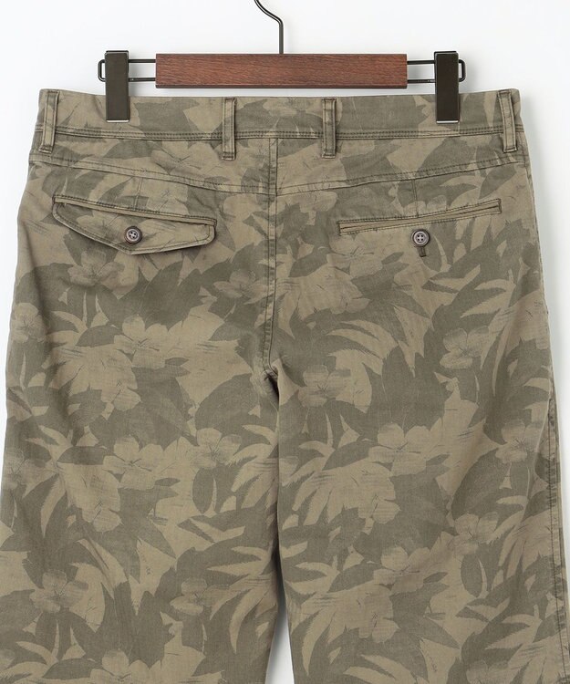 JOSEPH ABBOUD 【イタリア素材/製品染め】ボタニカルヘリンボンプリント ショーツ カーキ系6