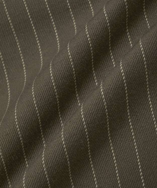 CRAFT STANDARD BOUTIQUE レース付きピンストライプジャンパースカート Stripe Brown