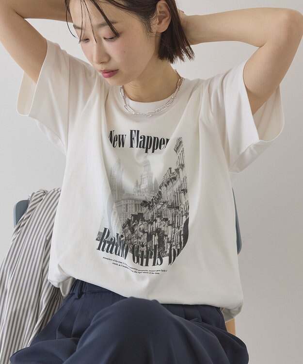 AMERICAN HOLIC フォトプリント半袖Ｔシャツ Off White