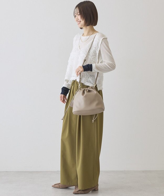 AMERICAN HOLIC 【選べる丈】Ｖネックレースベスト Off White