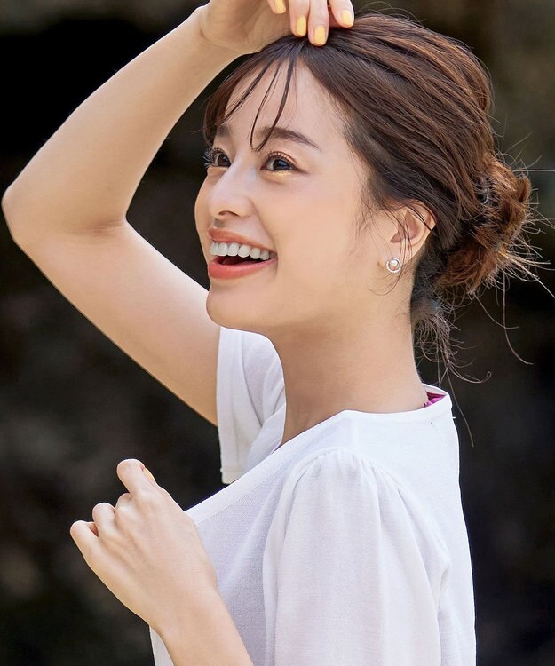 Tiaclasse ストーン＋パール付きピアス シルバー