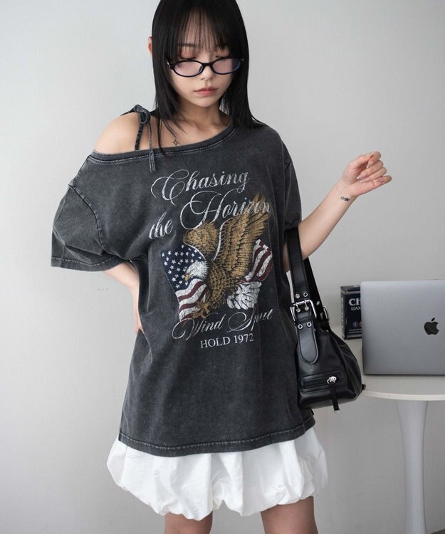 WEGO ２WAYグラフィックワンショルBIGT 柄2