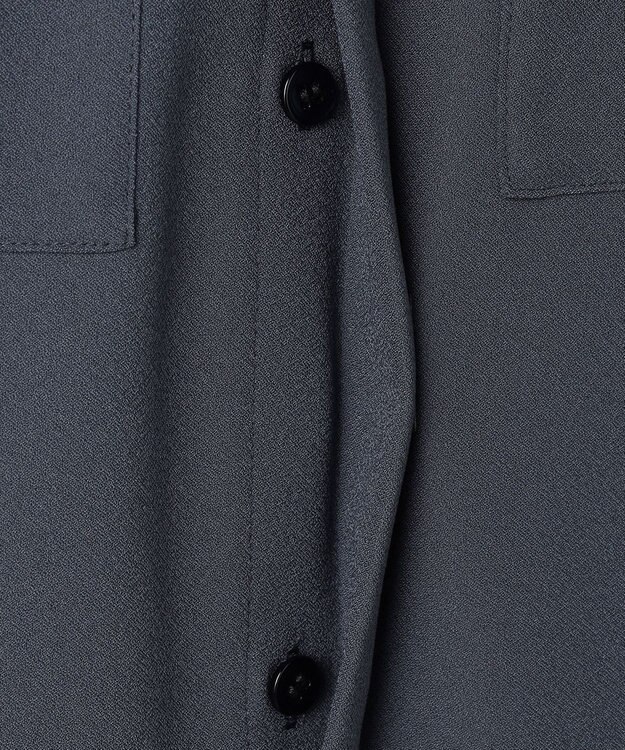 ICB 【先行予約】 FluidBackSatin シャツワンピース ダルブルー