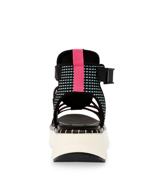 STEVE MADDEN DEELITE アンクルストラップスポーツサンダル ブラックブルー