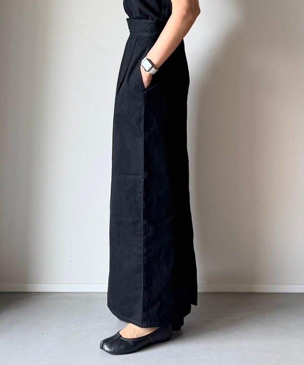 woadblue ＜坪田あさみさんコラボ＞COCO ココ  デニムスカート BLACK