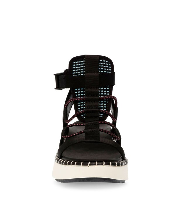 STEVE MADDEN DEELITE アンクルストラップスポーツサンダル ブラックブルー