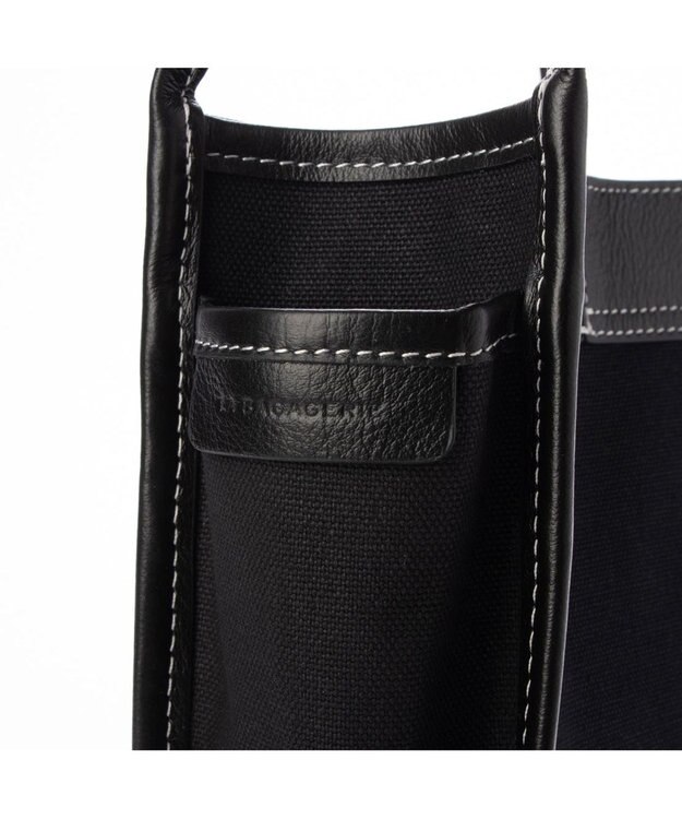 LA BAGAGERIE 【倉敷帆布】キャンバス縦型ミニトート ブラック