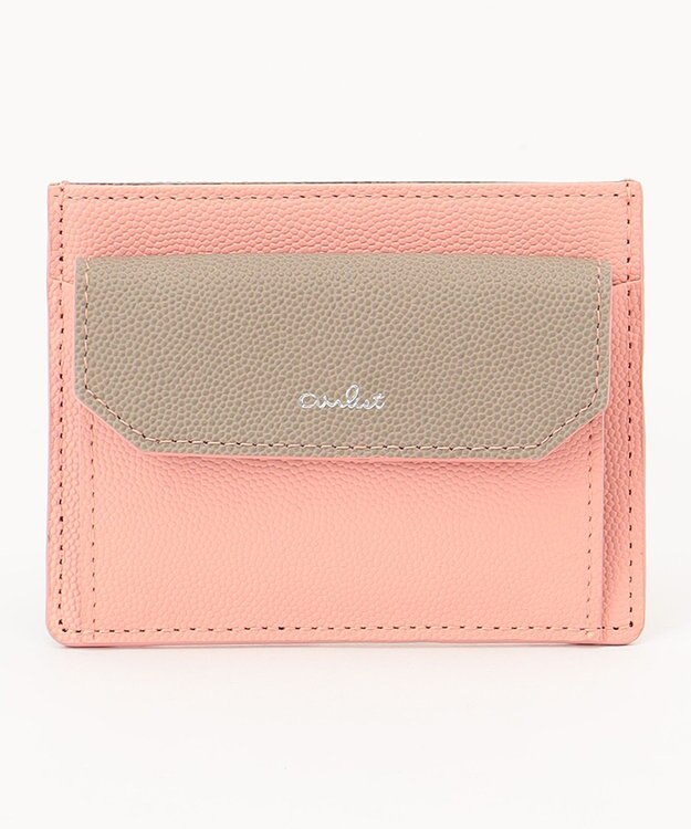 airlist 【ミニマム・本革】ミニ財布　Stella　ステラ サーモンピンク×トープ