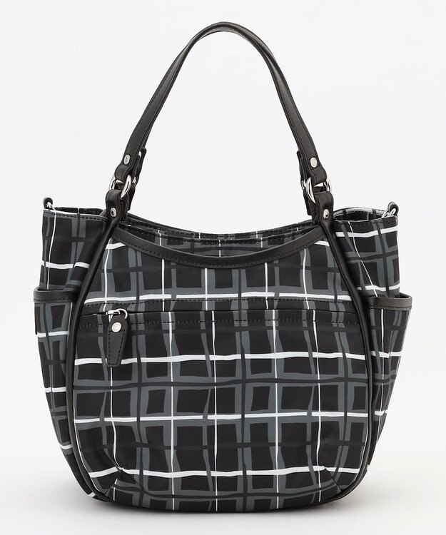 Y'SACCS ドローイングチェック2WAYミニトート ブラック