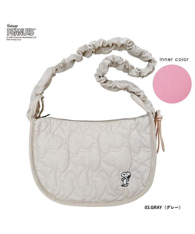 ROOTOTE 8403【スヌーピー】IP.デリ.キルト.ピーナッツ-9Q 03：グレー