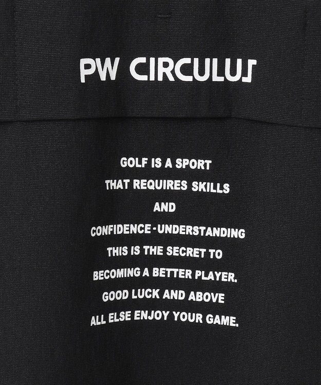 PW CIRCULUS 【UV遮蔽率97.8% / 軽量のDotAir / 高通気 / 軽撥水】【MEN】メッシュポケットシャツ ゴルフ ブラック系