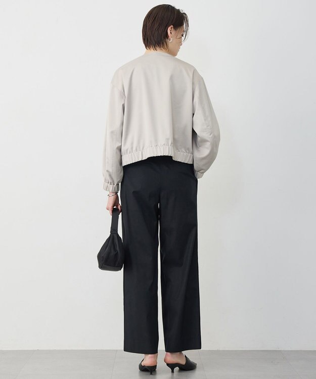 ICB 【先行予約・2WAY】 ダルグロッシーサテン ボウタイ付きブルゾン トープ