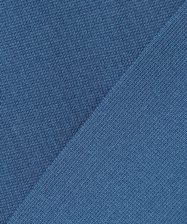 ANY ミラノリブニットポロ ブルー