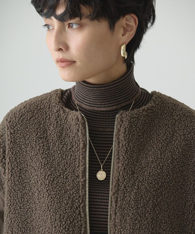 AMERICAN HOLIC 軽ポカ２ＷＡＹリバーシブルキルトアウター Mocha