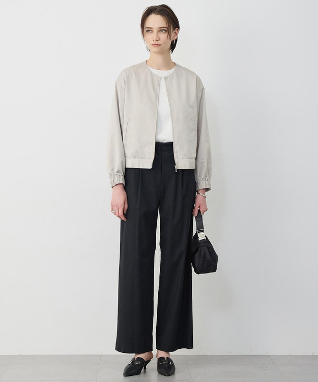 ICB 【先行予約・2WAY】 ダルグロッシーサテン ボウタイ付きブルゾン トープ