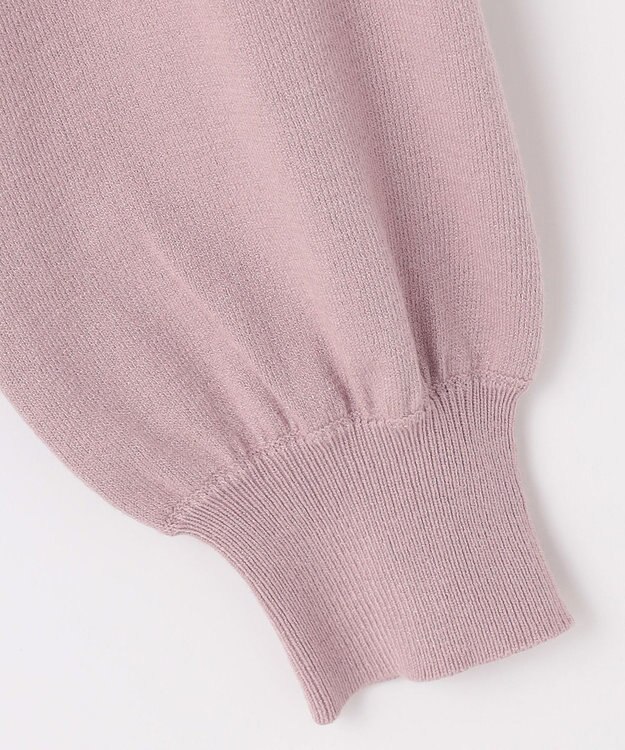 ANY SIS 【洗える】ボウタイ ニット ローズグレー