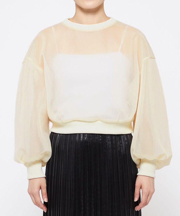 uncrave シアー ラッセル トップス（uncrave WHITE） エクリュ