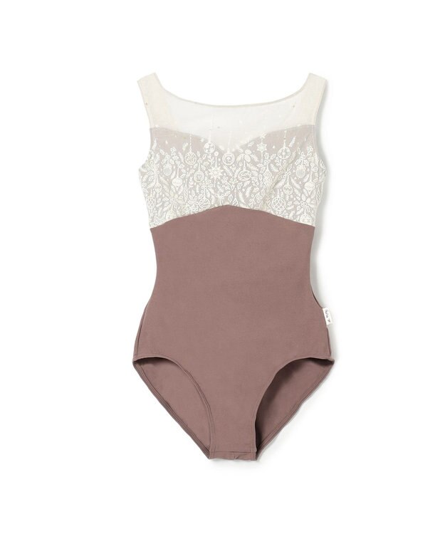 Chacott ◎【Nela ライン】ジュニア ノースリーブレオタード ココアブラウン