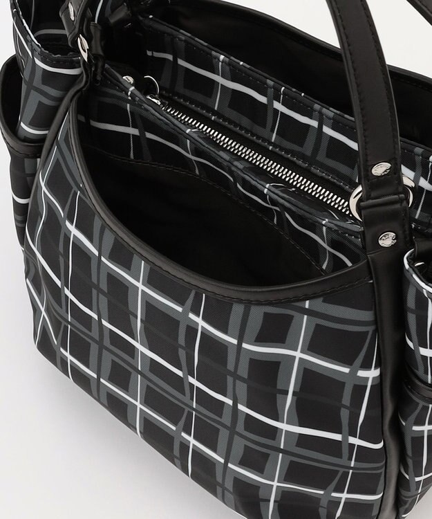 Y'SACCS ドローイングチェック2WAYミニトート ブラック