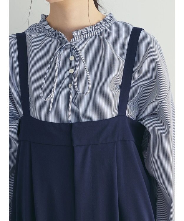 Green Parks armonia. ハイライズドサロペットパンツ Navy