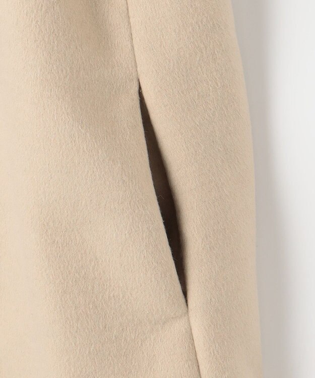 組曲 バイカラーダッフル ウールコート ベージュ系